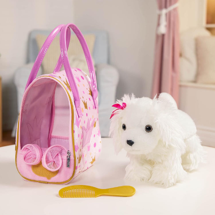 Pucci Pup Plush Pup & Pink Crown Glam Bag from Pucci Pup NZ stock babycity