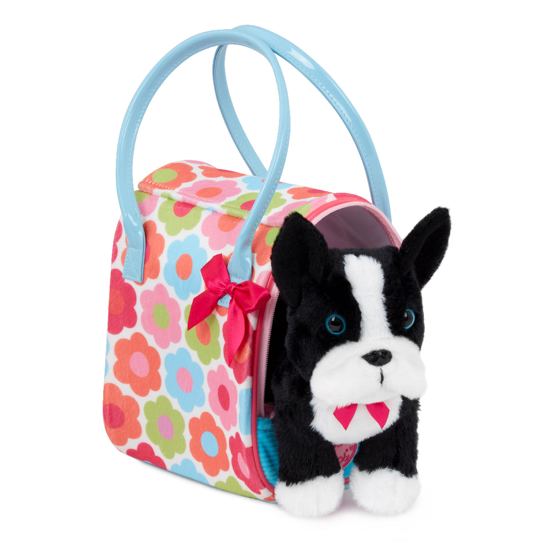 Pucci Pup Plush Pup & Flower Print Glam Bag from Pucci Pup NZ stock babycity