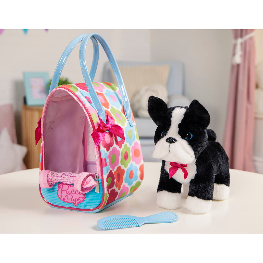 Pucci Pup Plush Pup & Flower Print Glam Bag from Pucci Pup NZ stock babycity