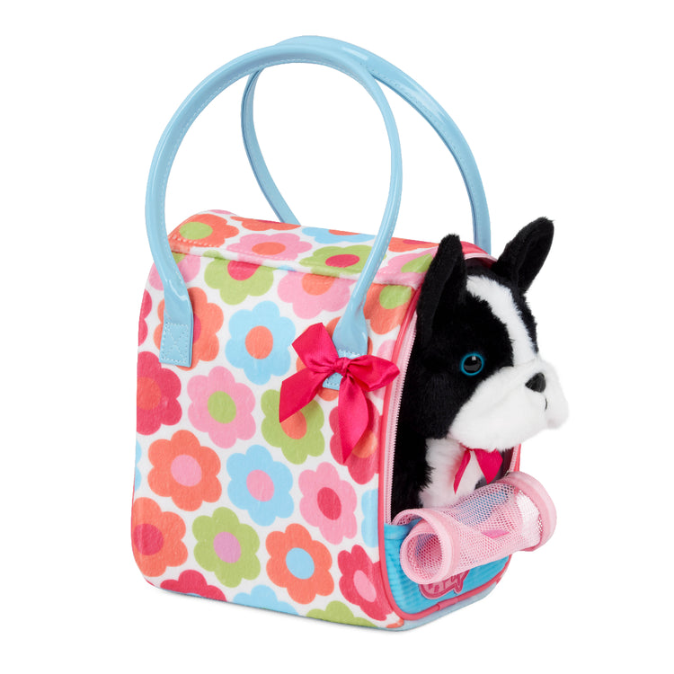 Pucci Pup Plush Pup & Flower Print Glam Bag from Pucci Pup NZ stock babycity
