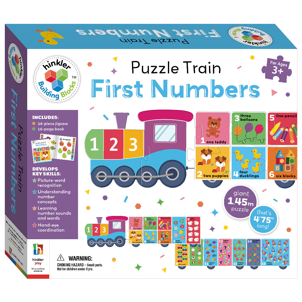 Hinkler Gift Building Blocks Puzzle Train First Numbers from Hinkler NZ stock babycity