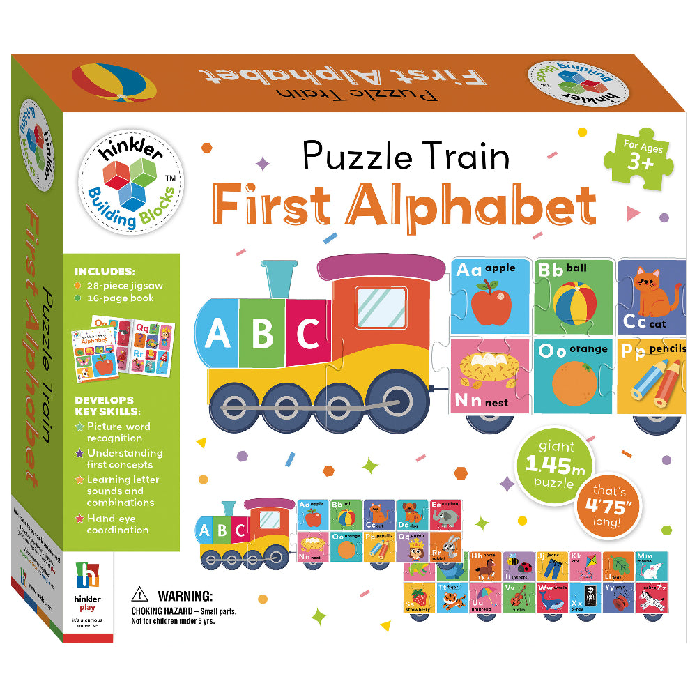 Hinkler Gift Blocks Puzzle Train First Alphabet from Hinkler NZ stock babycity