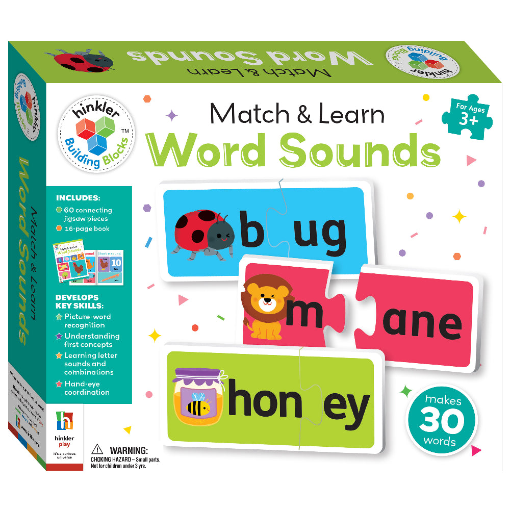 Hinkler Gift Building Blocks Match & Learn Word Sounds from Hinkler NZ stock babycity