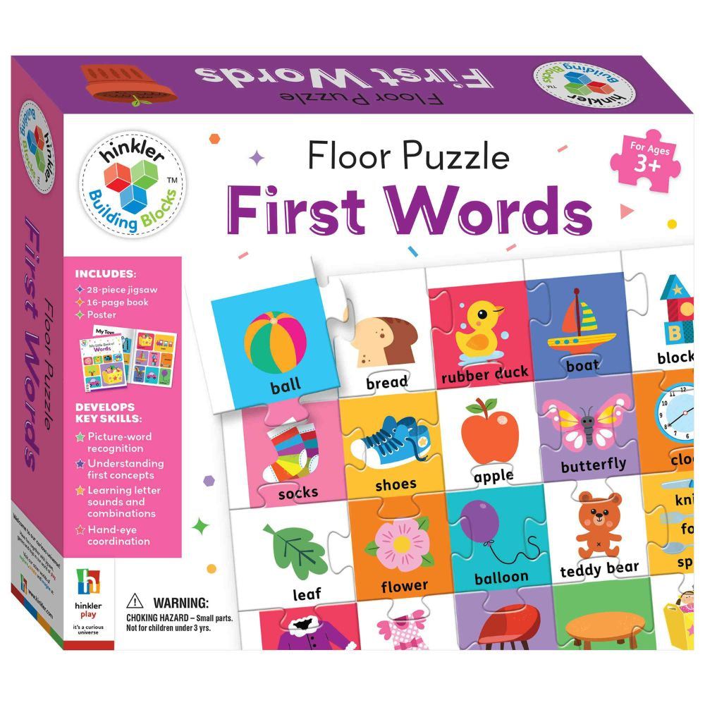 Hinkler Gift Building Blocks Floor Puzzle First Words from Hinkler NZ stock babycity