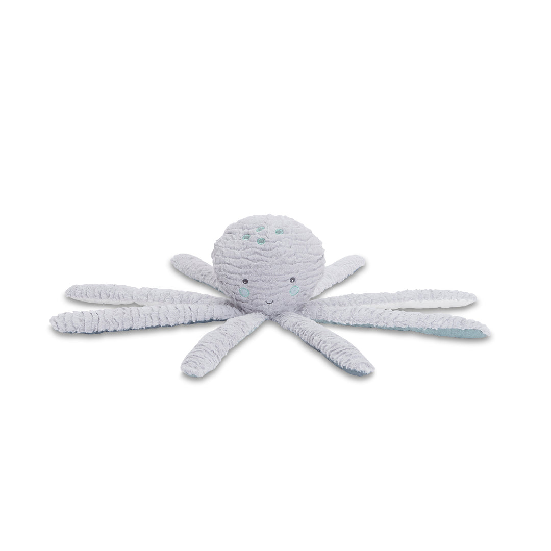Plush octopus toy on a white background