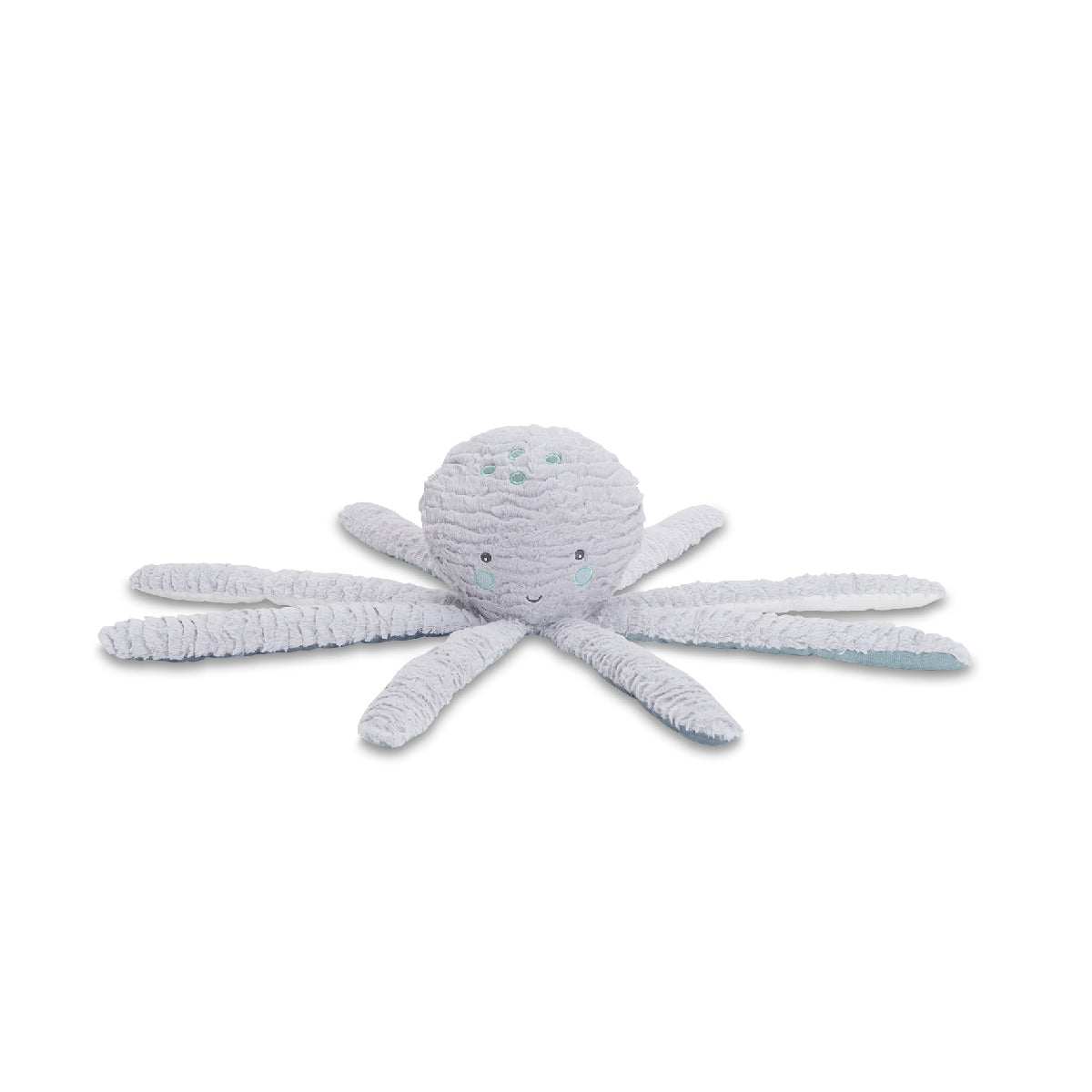 Plush octopus toy on a white background