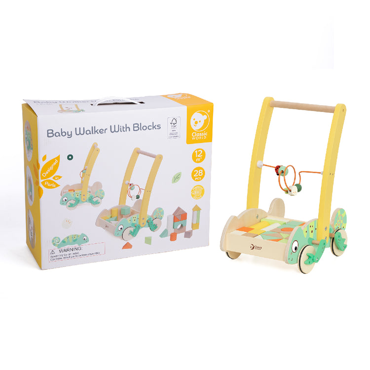 Classic World Baby Walker with Blocks from Classic World NZ stock babycity