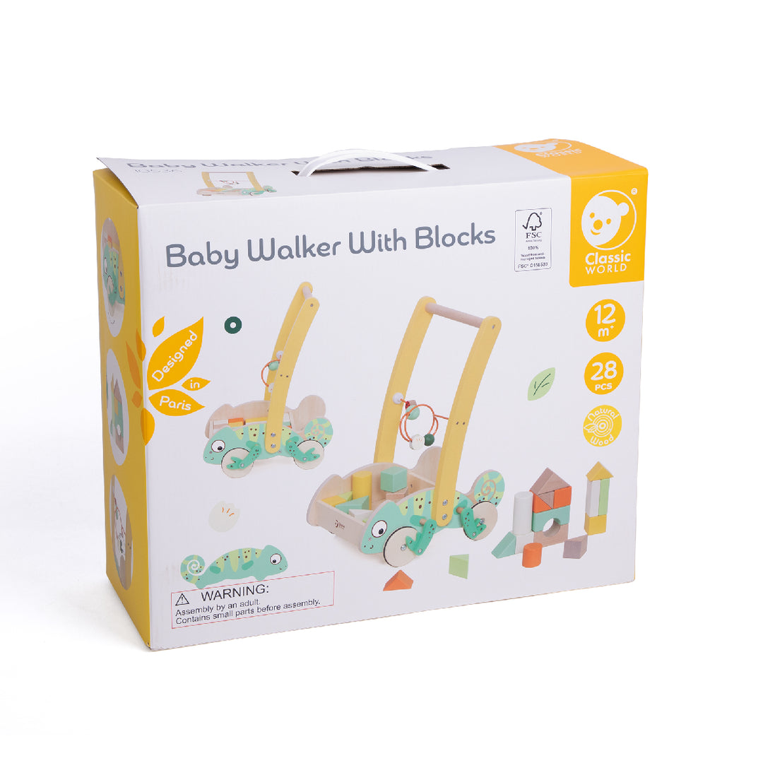 Classic World Baby Walker with Blocks from Classic World NZ stock babycity