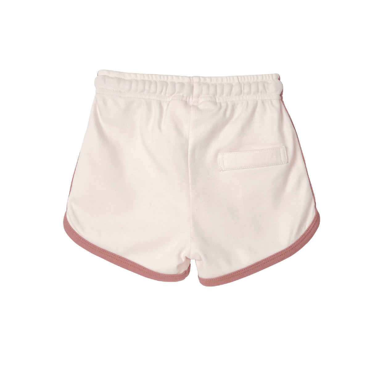 Pink shorts with a white background