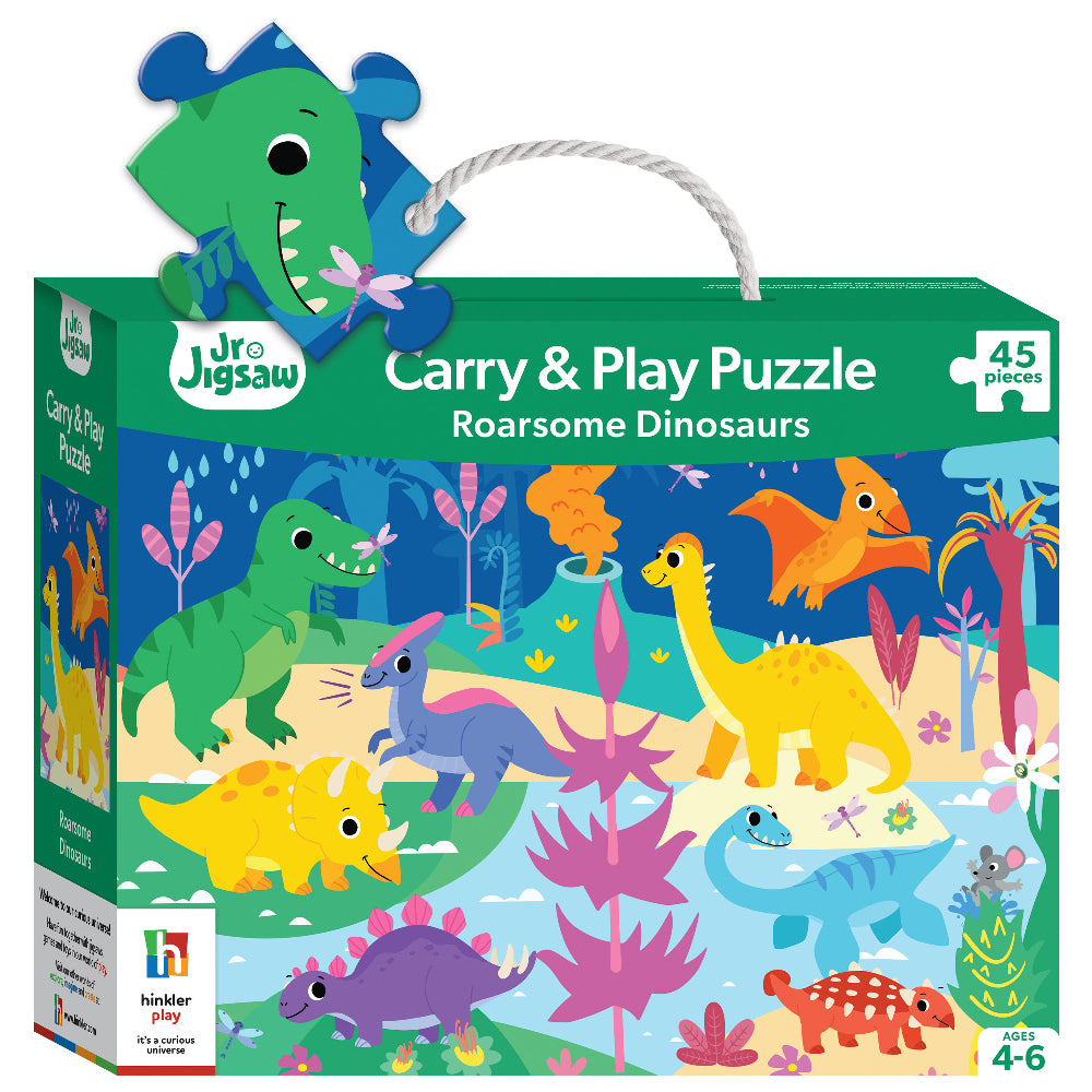 Hinkler Gift Junior Jigsaw Carry & Play Roarsome Dinosaurs from Hinkler NZ stock babycity
