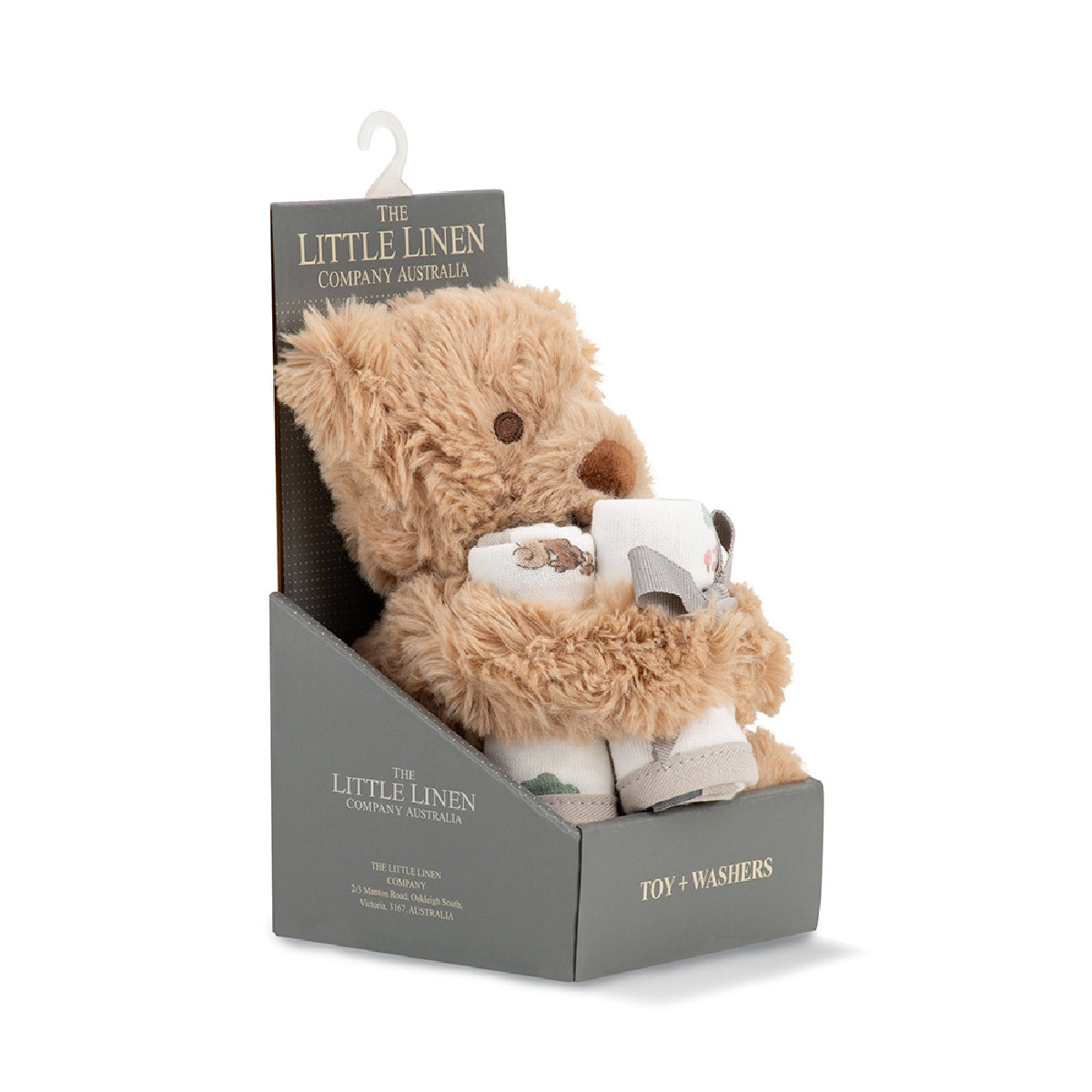 Little Linen Plush Toy & Washers Willow Bear from Little Linen NZ stock babycity