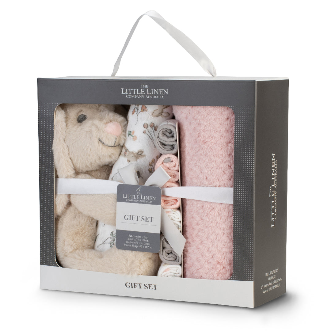Little Linen Boxed Gift Set Harvest Bunny from Little Linen NZ stock babycity