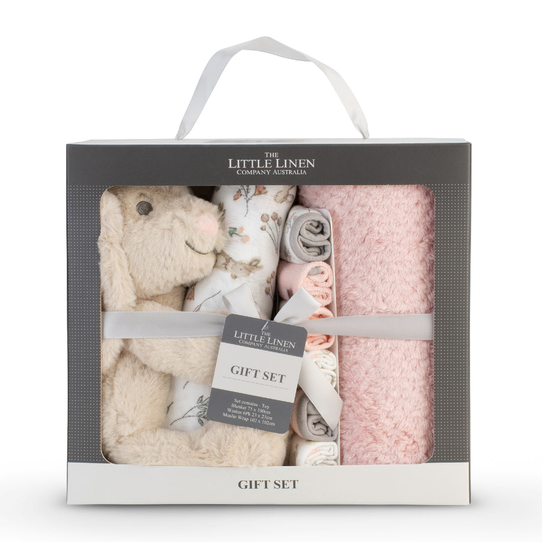 Little Linen Boxed Gift Set Harvest Bunny from Little Linen NZ stock babycity
