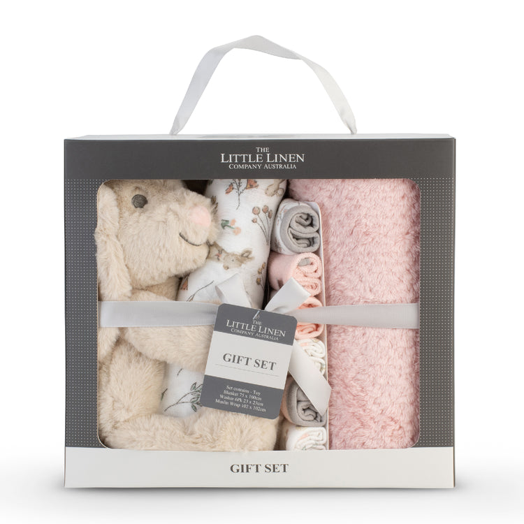 Little Linen Boxed Gift Set Harvest Bunny from Little Linen NZ stock babycity