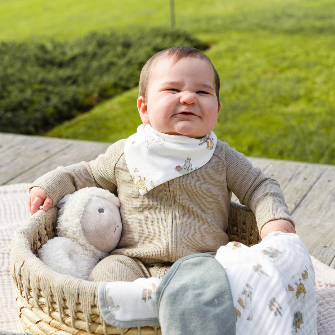 Little Linen Boxed Gift Set Farmyard Lamb from Little Linen NZ stock babycity