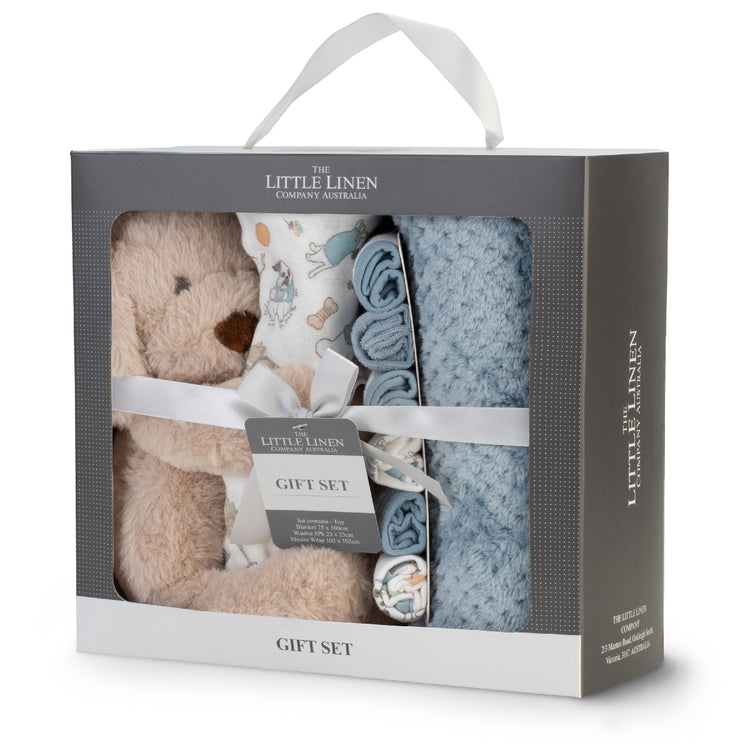 Little Linen Boxed Gift Set Barklife Dog from Little Linen NZ stock babycity