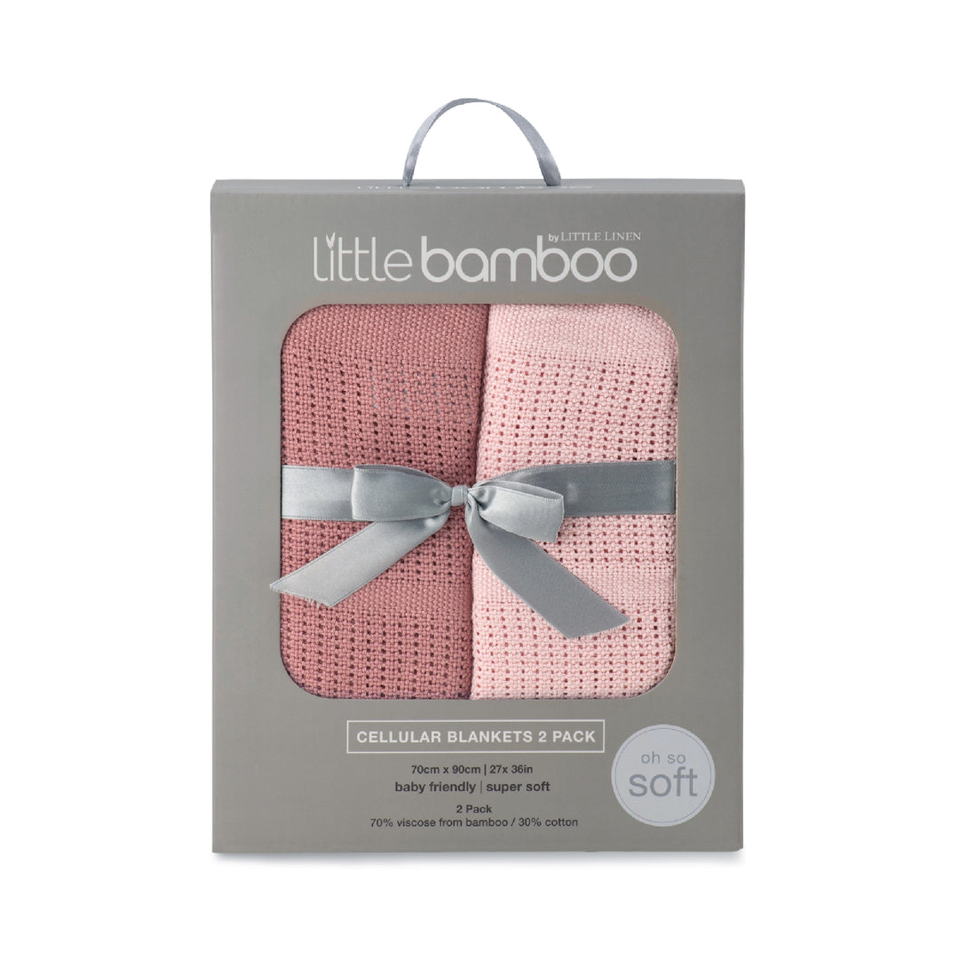 Little Bamboo Cellular Blanket 2 Pack bamboo baby blankets for newborns, premium NZ stock, babycity