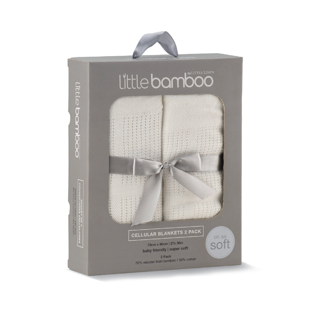 Little Bamboo Cellular Blanket 2 Pack bamboo baby blankets for newborns, premium NZ stock, babycity