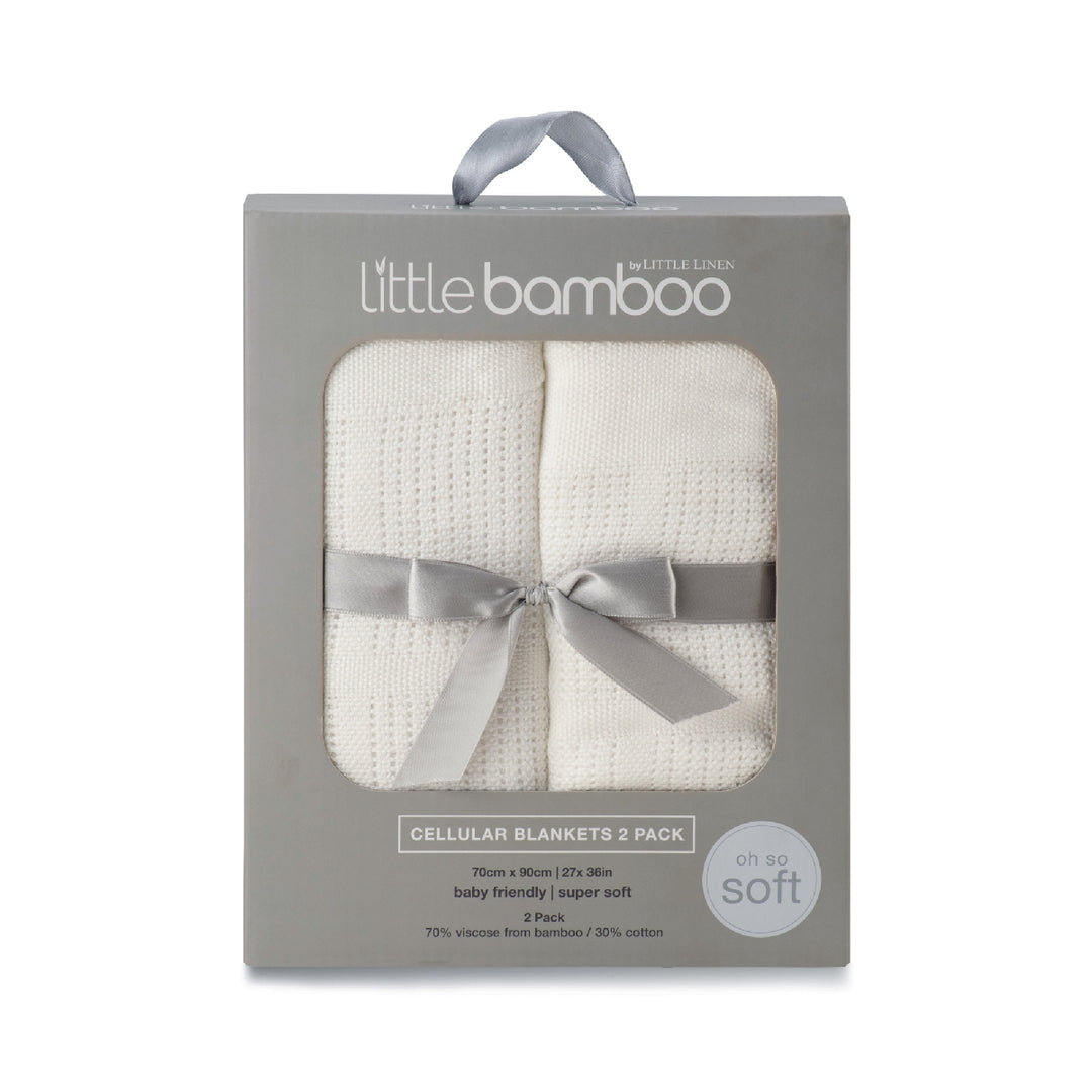 Little Bamboo Cellular Blanket 2 Pack bamboo baby blankets for newborns, premium NZ stock, babycity