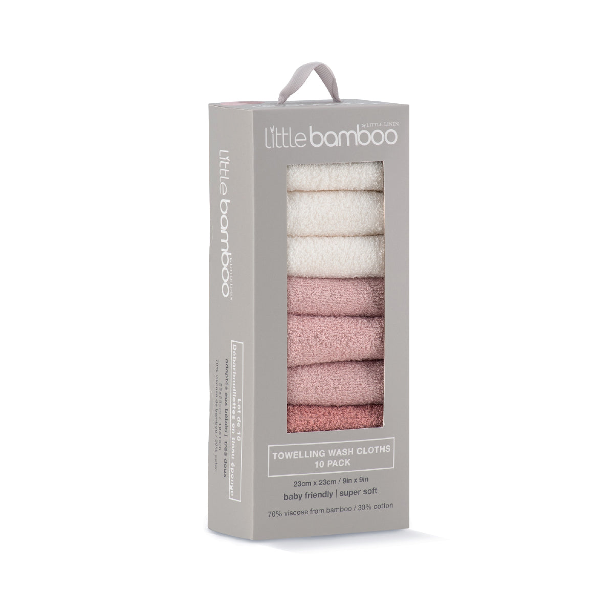 Little Bamboo Towelling Washer 10 Pack – ultra-soft bamboo towelling washcloths for babies, premium NZ stock, babycity