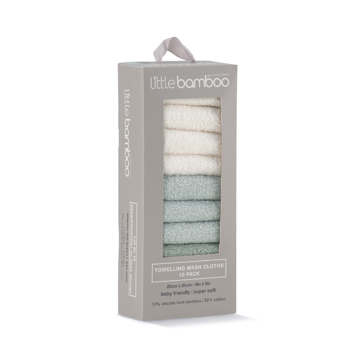 Little Bamboo Towelling Washer 10 Pack – ultra-soft bamboo towelling washcloths for babies, premium NZ stock, babycity