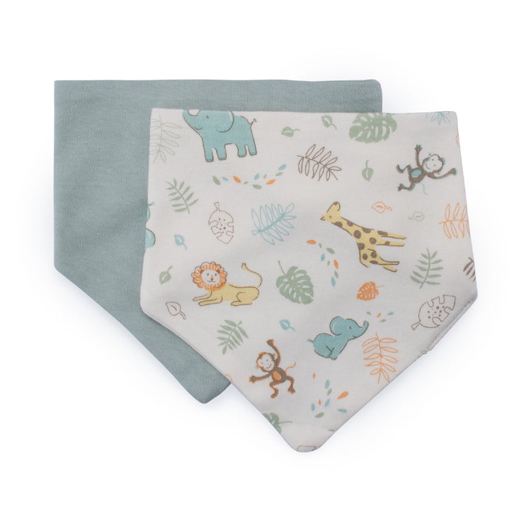 Little Linen Jersey Bib 2pk Savanna Giraffe from Little Linen NZ stock babycity