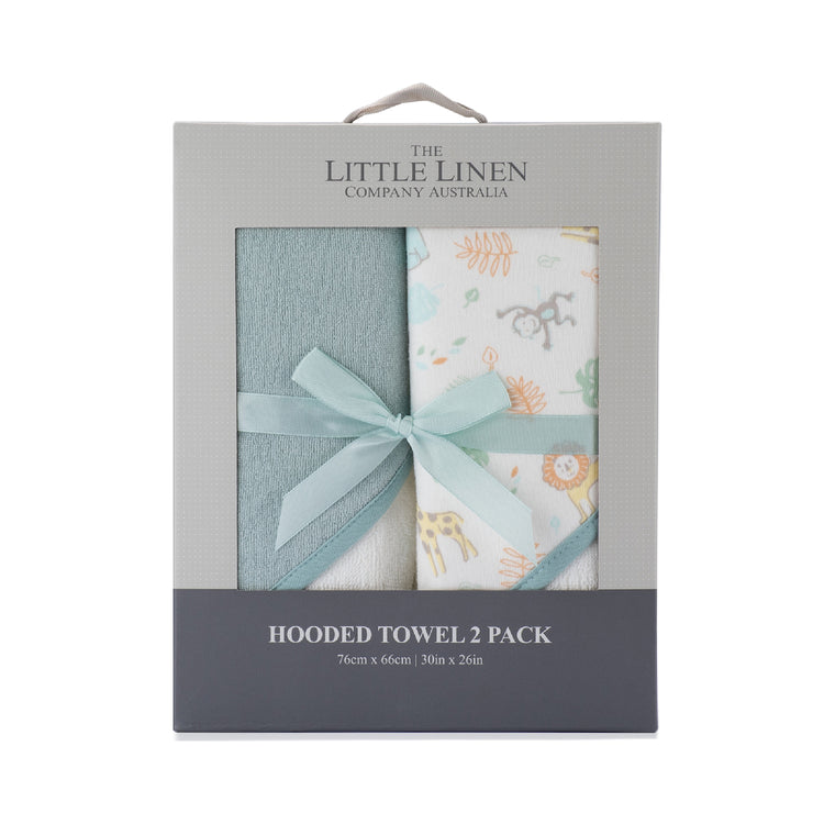 Little Linen Hooded Towel 2pk Savannah Giraffe from Little Linen NZ stock babycity