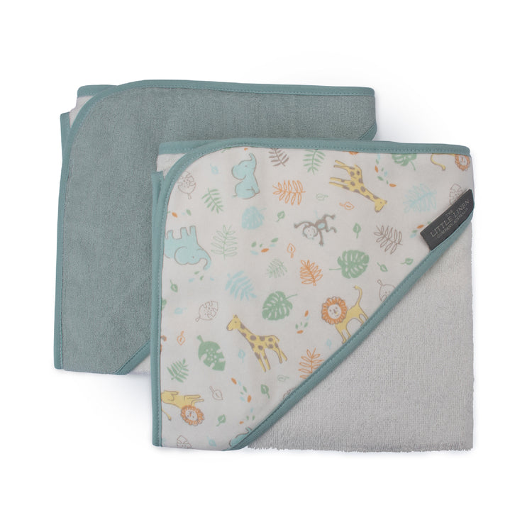 Little Linen Hooded Towel 2pk Savannah Giraffe from Little Linen NZ stock babycity