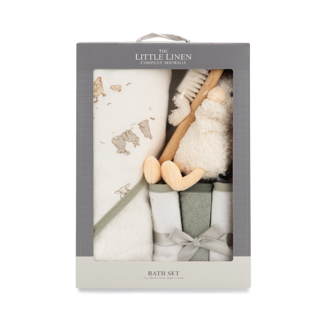 Little Linen Bath Gift Set Fuzzy Duck from Little Linen NZ stock babycity