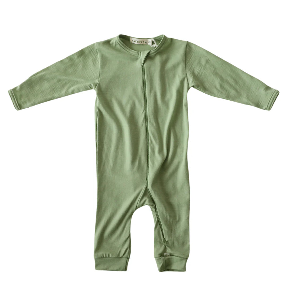 Mokopuna Merino Zip Longsuit