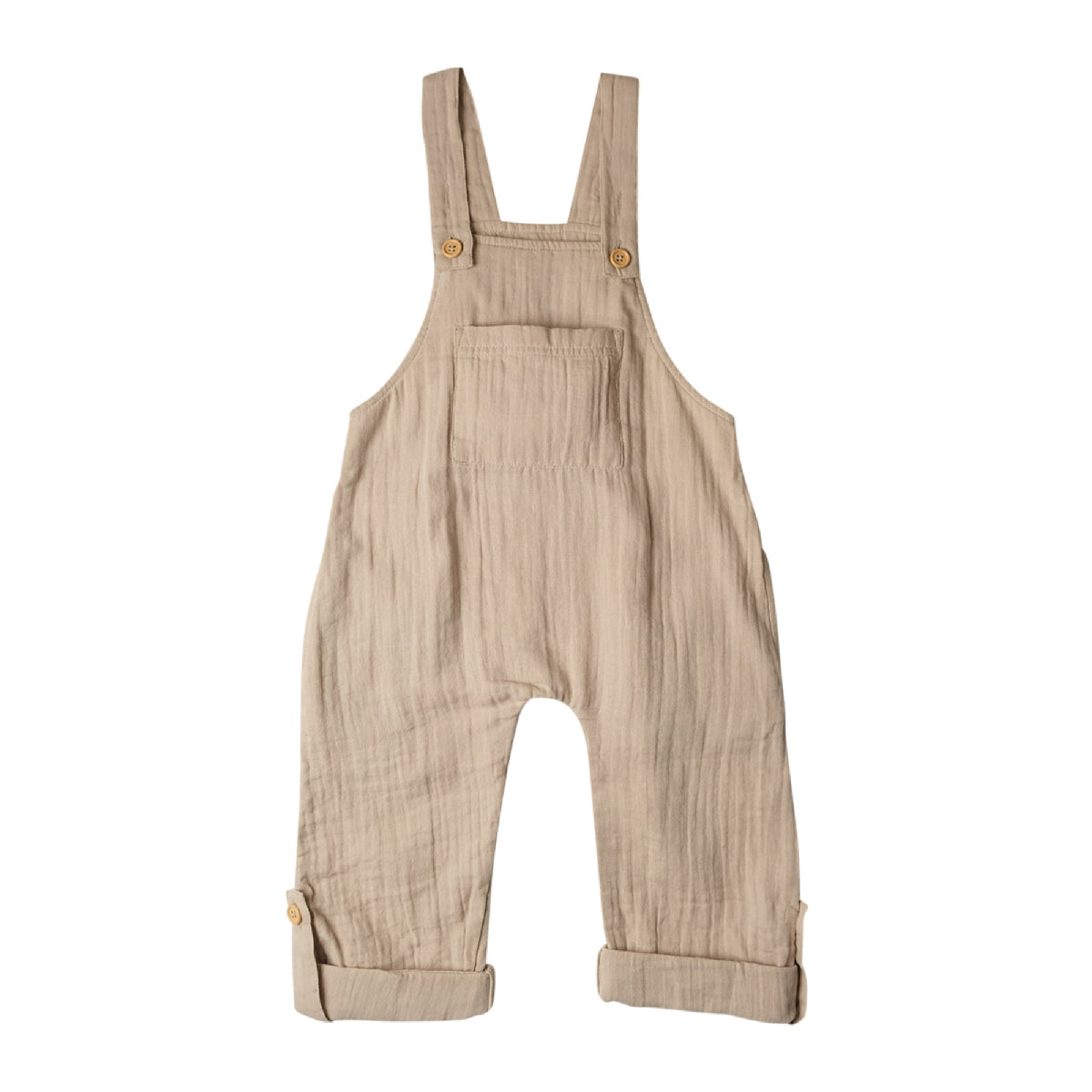 Beige overalls on a white background