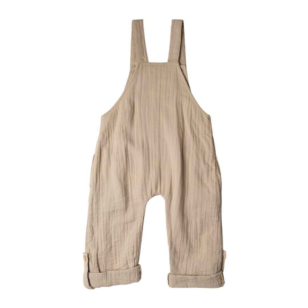 Beige overalls on a white background
