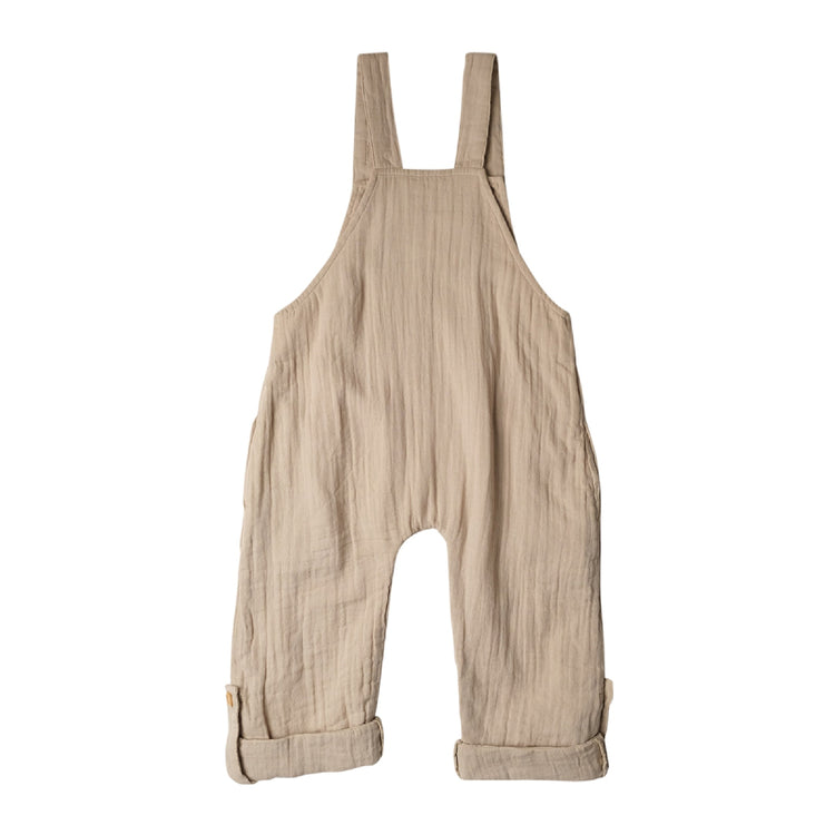 Beige overalls on a white background
