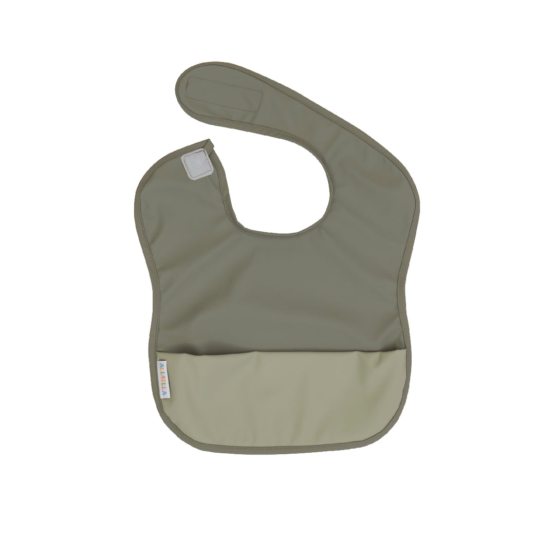 All4Ella Recycled Pouch Bib Sage from All4Ella NZ stock babycity