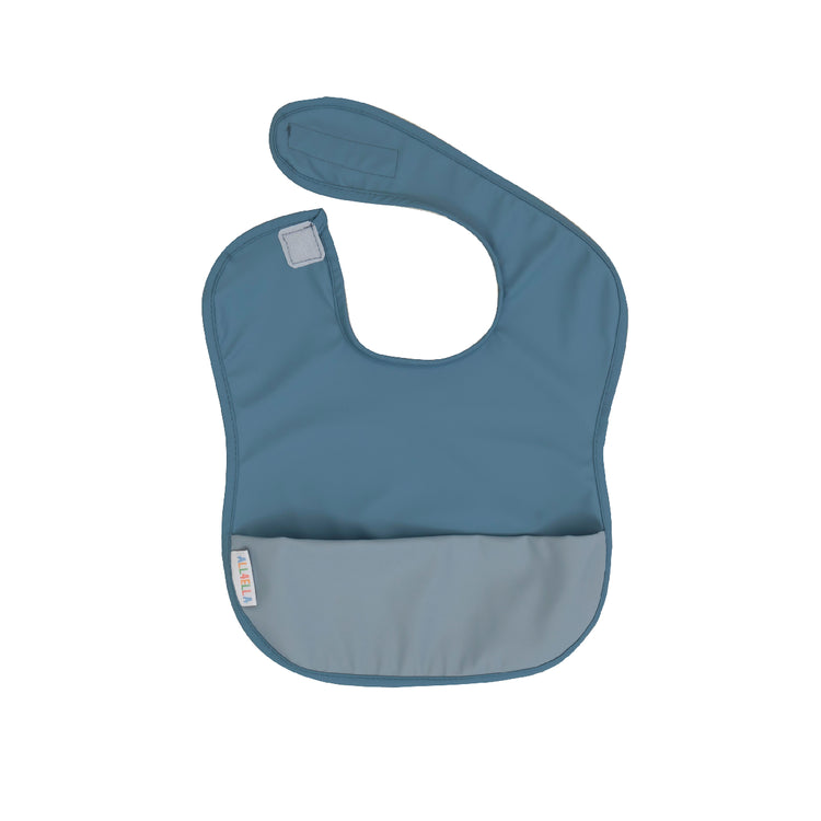 All4Ella Recycled Pouch Bib Blue from All4Ella NZ stock babycity