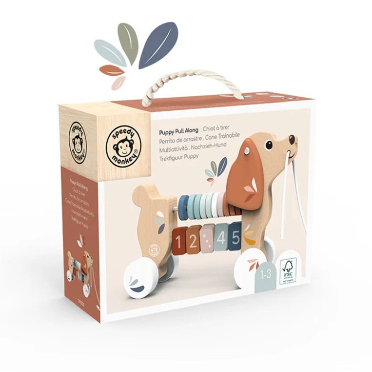 Speedy Monkey Puppy Pull Along from Speedy Monkey NZ stock babycity