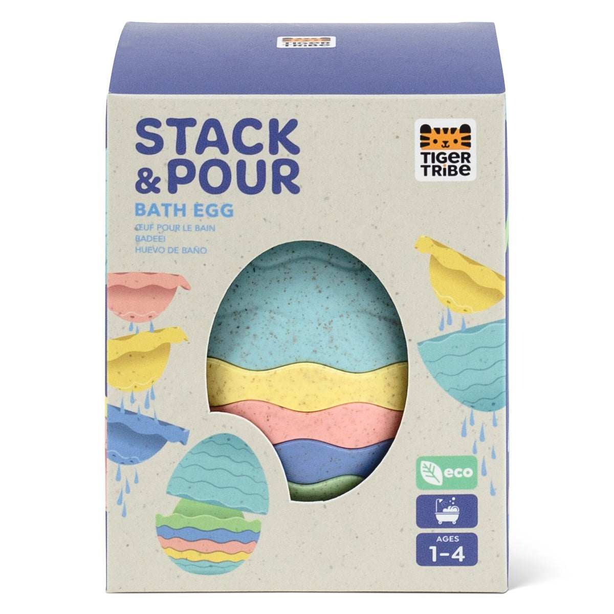 Tiger Tribe Stack & Pour - Bath Egg - ECO from Tiger Tribe NZ stock babycity