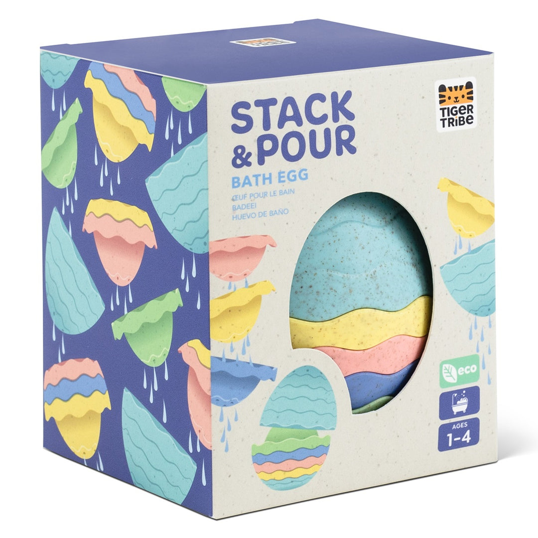 Tiger Tribe Stack & Pour - Bath Egg - ECO from Tiger Tribe NZ stock babycity