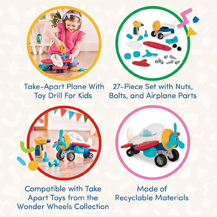 Battat Wonder Wheels Take Apart Airplane from Battat NZ stock babycity