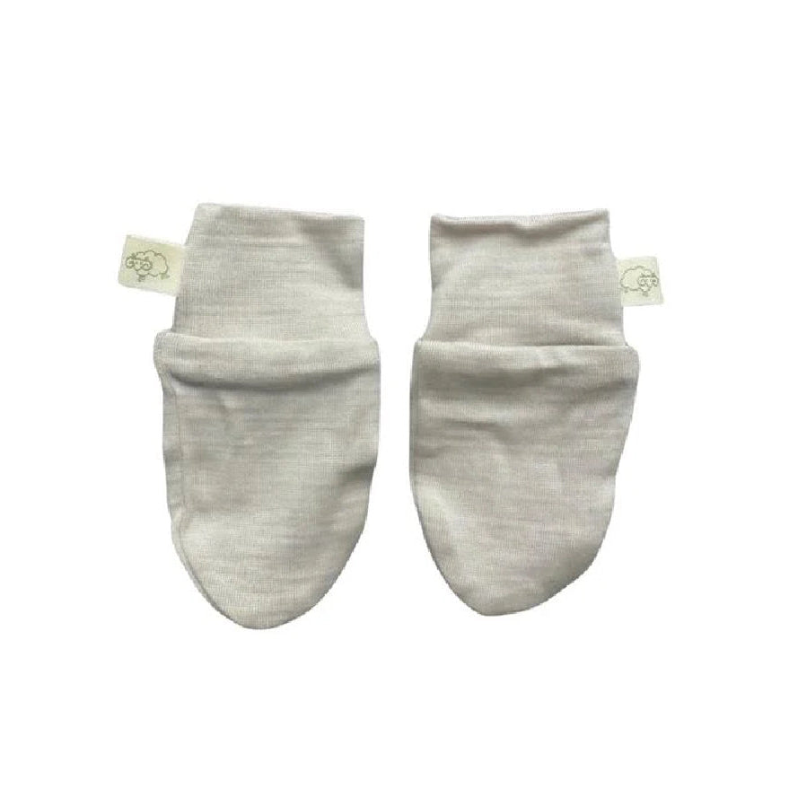 Pair of gray baby socks on a white background