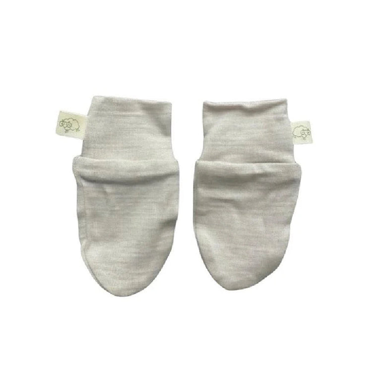 Pair of gray baby socks on a white background