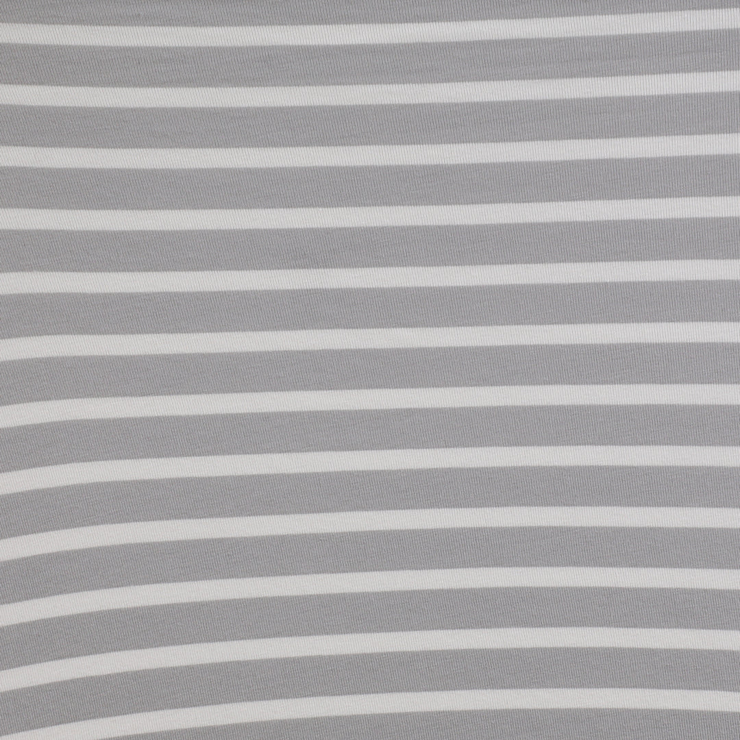 Close-up of gray and white striped fabric pattern