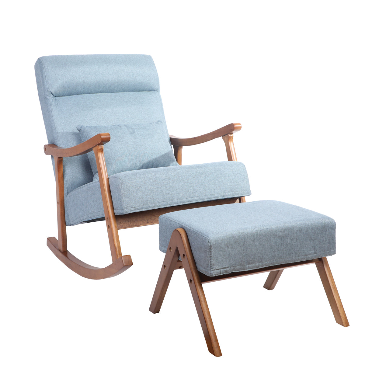 ORIGIN Kekeno Nursing Rocker & Footrest Blue from ORIGIN NZ stock babycity