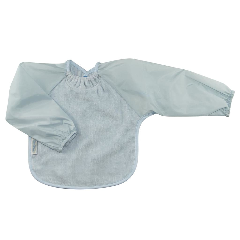 Silly Billyz Towel Long Sleeve Bib Dusty Blue from Silly Billyz NZ stock babycity