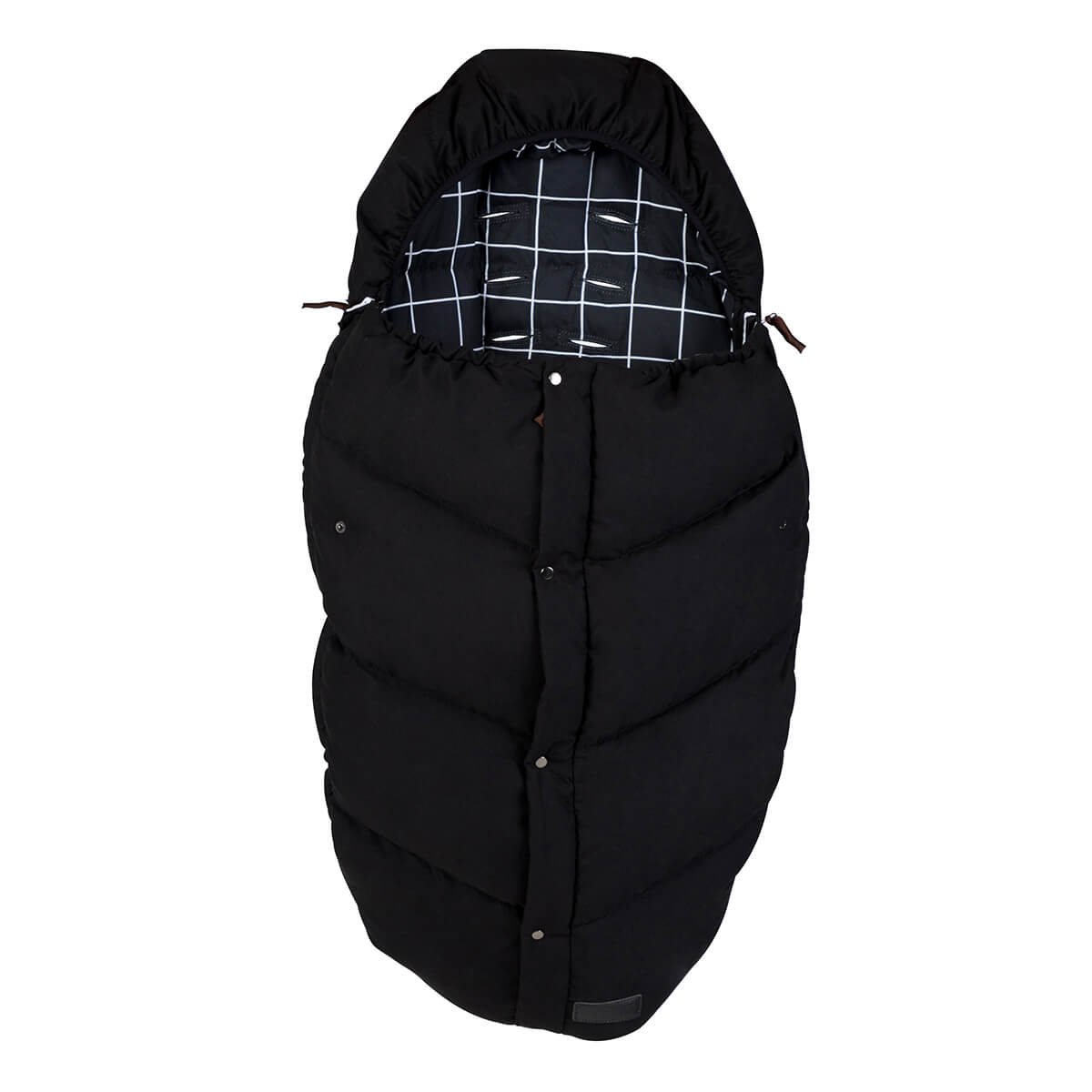 Mountain Buggy Luxury Down Sleeping Bag Black Grid from Mountain Buggy NZ stock babycity