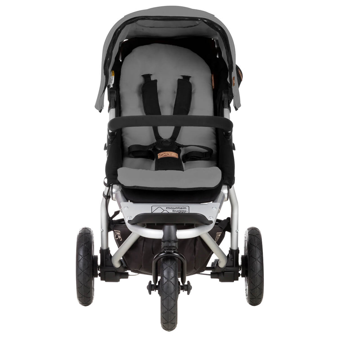 Mountain Buggy swift stroller front view_gold