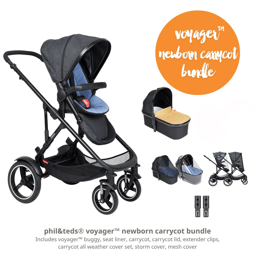phil&teds® voyager™ Newborn Carrycot Bundle