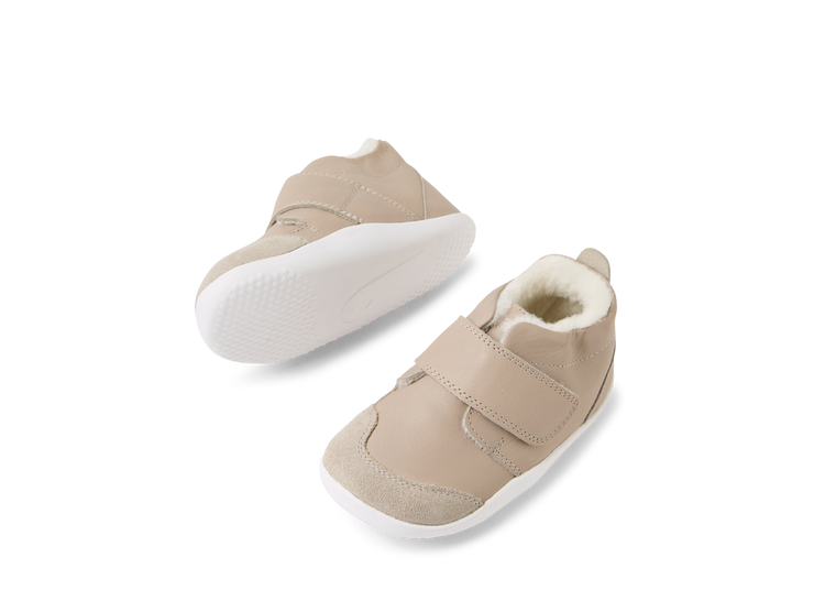 Bobux Xplorer Rover Arctic kids first-walker leather shoes with warm lining and flexible sole shown as a pair