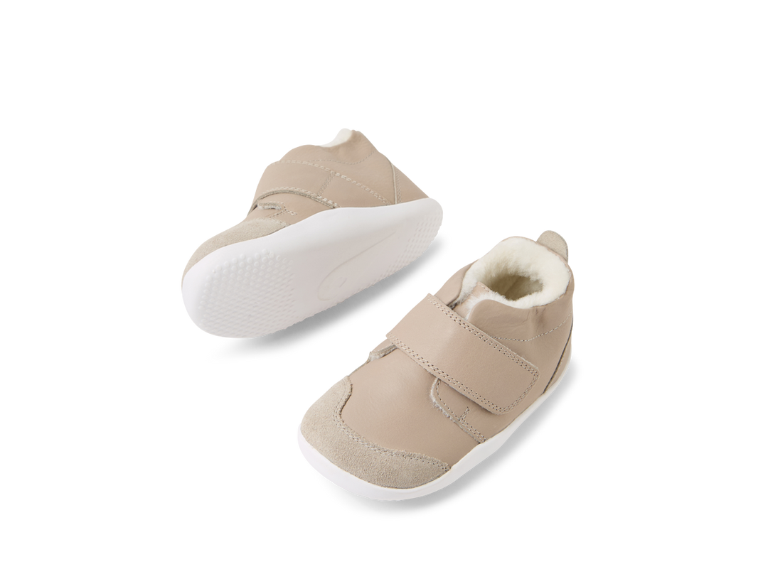 Bobux Xplorer Rover Arctic kids first-walker leather shoes with warm lining and flexible sole shown as a pair