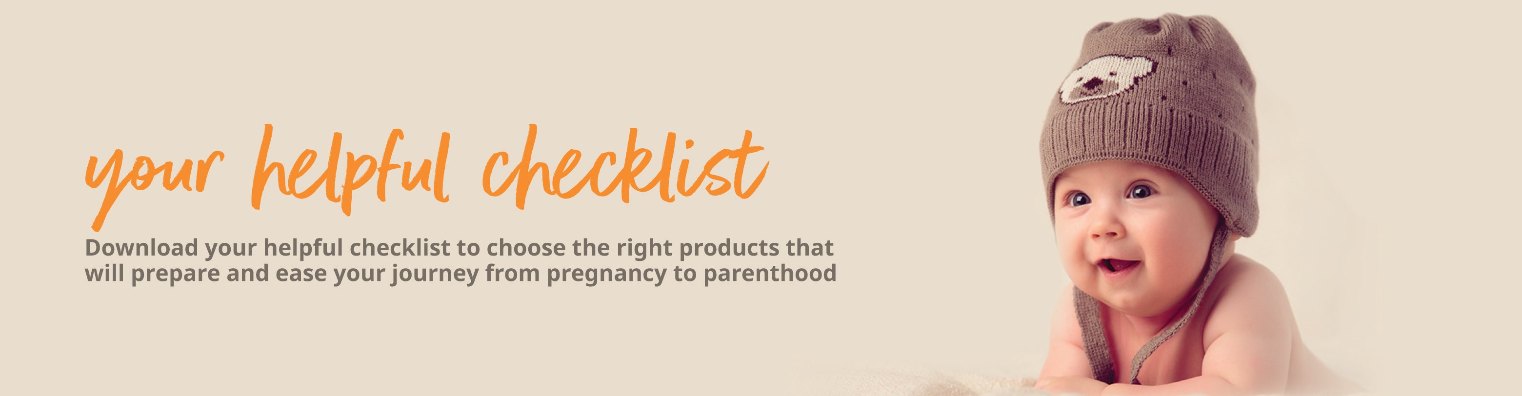 Download your helpful baby checklist